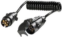 Adapterkabel Anh&auml;ngerkupplung 2 m 7-polige Kupplung und 7-poliger Stecker IP44