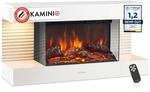 KAMINIO KAMINIO Elektrokamin LIZ - Elektrischer Wandkamin - Wei&szlig;