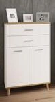 VCM Highboard "Lindas" Wei&szlig;/Honig-Eiche