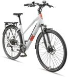 Telefunken Damen Trekking E-Bike XT490 mit 8-Gang Shimano Kettenschaltung, Kreide