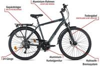 DaCapo Trekkingrad Herren 28'' Firenze 300 Touren Bike 24 G&auml;nge Aluminium Bronze
