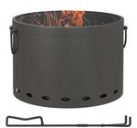 Feuerstelle &Oslash;38cm Rauchfrei Holzfeuerschale mit Sch&uuml;rhaken Funkenschutz