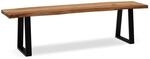 Esszimmerbank Akazie Massivholz 140 cm Sitzbank Essbank Baumkante Klein