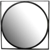 Wandspiegel Schwarz 54x54 cm Metall