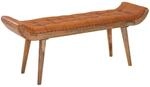 Sitzbank Echtleder 125x50x38 cm