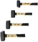 4 tlg Set F&auml;ustelhammer 800/1250/1500/2000g Schlosserhammer F&auml;ustel