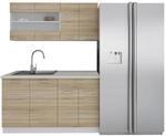 4-tlg Singlek&uuml;che Einbauk&uuml;che K&uuml;chenzeile K&uuml;chenblock Komplettk&uuml;che 140 cm Esilo