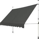 Klemmmarkise 350cm breit mit Handkurbel, h&ouml;henverstellbar UV-best&auml;ndig