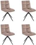 HOME DELUXE Esszimmerstuhl drehbar 4er Set NODA &ndash; Hellbraun