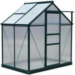 Outsunny Gew&auml;chshaus Aluminium Treibhaus mit Dachfenster 190 x 132 x 201 cm