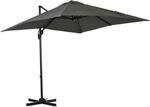 Sonnenschirm 245x245 cm Ampelschirm neigbar Alu Grau