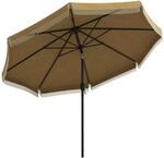 Sonnenschirm, Terrassenschirm, neigbarer Strandschirm f&uuml;r Garten Khaki
