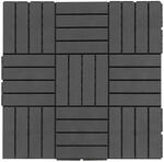 9er Set Terassenfliesen Balkon Patio 30x30 cm Bodenbelag Innen Au&szlig;en Kunststoff