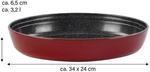 STONELINE Auflaufform aus Borosilikat mit Beschichtung, oval, 34,4 x 24,2 x 6,5 cm,