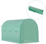 Outsunny Polyethylenfolie 3x2x2m Ersatzfolie mit 6 Fenster f&uuml;r Folientunnel