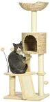 PawHut Katzen Kratzbaum 116 cm Katzenbaum mit Katzenh&ouml;hle, Katzenbett, Beige