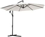 Sonnenschirm Regenschirm abnehmbar Ampelschirm Kurbelschirm Creme