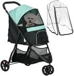 2 in 1 Hundewagen Hundebuggy mit Regenschutz klappbar Katzenbuggy