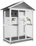 Vogelk&auml;fig Wellensittichk&auml;fig mit 4 Sitzstangen, Vogelbauer f&uuml;r Kanarien