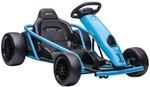 Kinder Elektro Gokart Drift Kart mit langsamem Start, Musik, Hupe, Blau