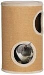 PawHut Kratztonne 60 cm Hoch Katzentonne mit 2 H&ouml;hle, f&uuml;r Katze bis 5 kg