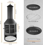 Gartenkamin mit Grillrost und Pfanne