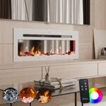 Elektrokamin, Panorama Wei&szlig; LED, 900/1800W, dimmbar, App-Steuerung,...