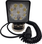 Berger & Schr&ouml;ter | LED Arbeitsscheinwerfer eckig 9x3 W, 2160 Lumen mit Magnetfu&szlig;