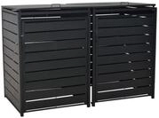 Merxx M&uuml;lltonnenabdeckung Basis + Anbau klein Stahl