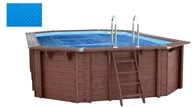 Interline Holzpool Sommer Abdeckpl&auml;ne 6,40 x 4,00m Oval (8-Eckig) 400 &micro;m