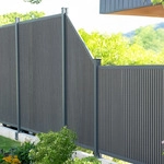 HOME DELUXE WPC Sichtschutzzaun Schr&auml;gelement CALLADO PREMIUM Vertikale...