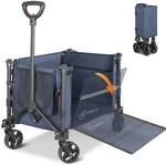 HOMECALL Bollerwagen Handwagen, 120L Erweiterbare Kapazit&auml;t, bis 100KG, F&uuml;r
