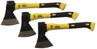 Axt Beil Spaltaxt Holzaxt 600 800 1000 g mit Fiberglasstiel 3 tlg Set