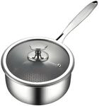 Saucentopf mit Deckel aus hochwertigem 18/10 Edelstahl ?24 cm in Silber...