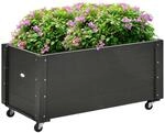 Hochbeet, Blumenkasten mit Rollen Pflanzkasten