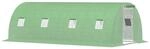 Outsunny 6x3x2 m Gew&auml;chshaus begehbares Treibhaus 8 Fenster Stahlrahmen, Gr&uuml;n