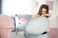 Roba Kinderhocker mit Aufbewahrungsfunktion &bdquo;Lil Sofa&ldquo;, oval, bequem, mit