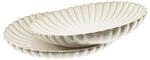 Almina Bloomy Servierplatten Set 2-teilig aus Porzellan 23 x 16 cm