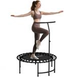 SPORTNOW Fitness Trampolin klappbar &Oslash;102 cm Mini Trampoline mit Haltegriff