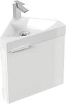 Posseik G&auml;ste WC Eckbadm&ouml;bel Delta Slimline G&auml;stebad SoftClose wei&szlig;...