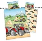 Herding Traktor Bettw&auml;sche "Made in Green" Gr&ouml;&szlig;e 40x60 + 100x135 cm