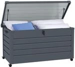Outsunny Gartenbox Metall 311 Liter Auflagenbox mit Griffen Rollen Schloss