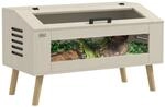 PawHut Terrarium f&uuml;r Reptilien Reptil F&uuml;tterungsbox mit geh&auml;rteten Glasfenstern,