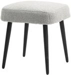 HOMCOM HOMCOM Fu&szlig;hocker Sitzhocker Quadratischer Schminkhocker mit Kaschmir-Optik
