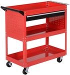 HOMCOM HOMCOM Werkstatt-Rollwagen, Werkzeugwagen 3 Stufig Transportwagen mit