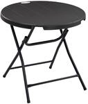 Outsunny Gartentisch, Runder Klapptisch, &Oslash;80 cm Beistelltisch