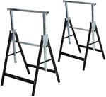 DURHAND S&auml;gebock h&ouml;henverstellbar, faltbar, Metall, schwarz, 200 kg, 68&times;56 cm,