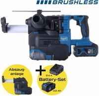Scheppach Akku-Bohrhammer BC-DH3000FS-X - Set L mit integrierter Staubabsaugung