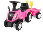 Lemodo Rutschauto Traktor New Holland mit Anh&auml;nger, pink