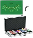 SPORTNOW SPORTNOW Pokerkoffer Set, 300 Pokerchips 11,5 Gramm, Pokerset mit...